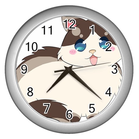 Ragdoll Cat for Life Wall Clocks (Silver)  from ArtsNow.com Front