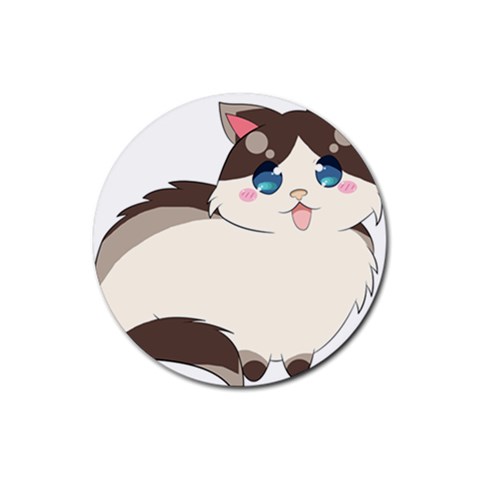 Ragdoll Cat for Life Rubber Coaster (Round)  from ArtsNow.com Front