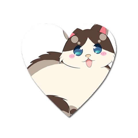 Ragdoll Cat for Life Heart Magnet from ArtsNow.com Front