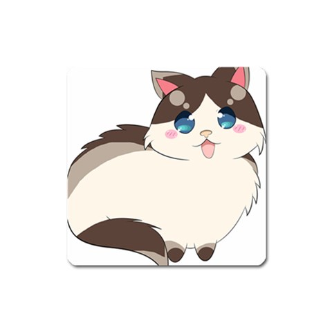 Ragdoll Cat for Life Square Magnet from ArtsNow.com Front