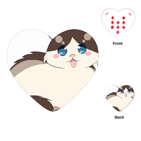 Ragdoll Cat for Life Playing Cards (Heart)  from ArtsNow.com Front