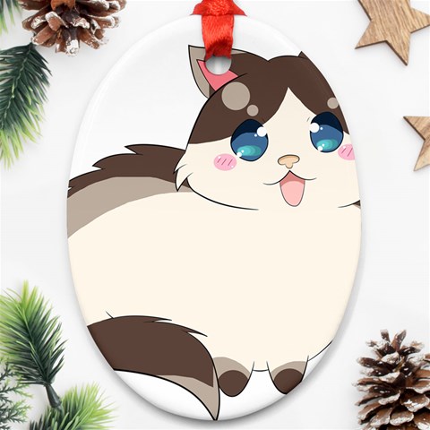 Ragdoll Cat for Life Oval Ornament (Two Sides) from ArtsNow.com Front