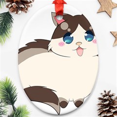 Ragdoll Cat for Life Oval Ornament (Two Sides) from ArtsNow.com Front