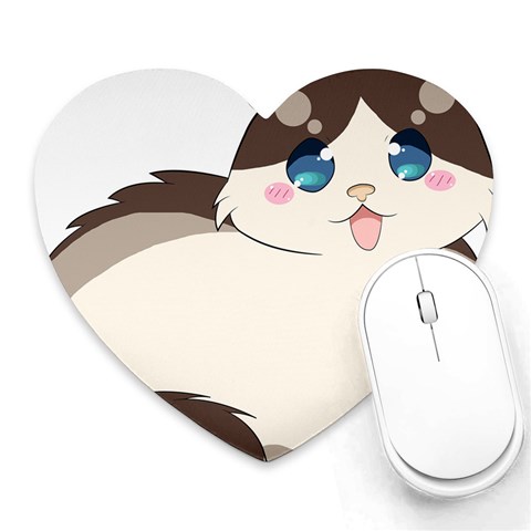 Ragdoll Cat for Life Heart Mousepads from ArtsNow.com Front