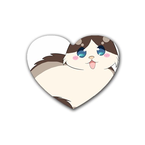 Ragdoll Cat for Life Rubber Coaster (Heart)  from ArtsNow.com Front