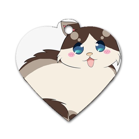 Ragdoll Cat for Life Dog Tag Heart (Two Sides) from ArtsNow.com Front