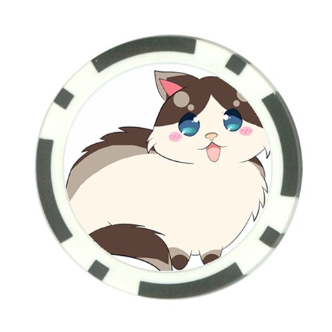 Ragdoll Cat for Life Poker Chip Card Guard from ArtsNow.com Front