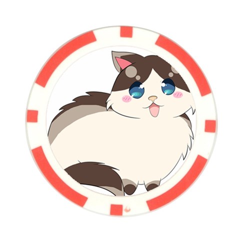 Ragdoll Cat for Life Poker Chip Card Guard from ArtsNow.com Front