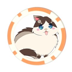 Ragdoll Cat for Life Poker Chip Card Guard from ArtsNow.com Front