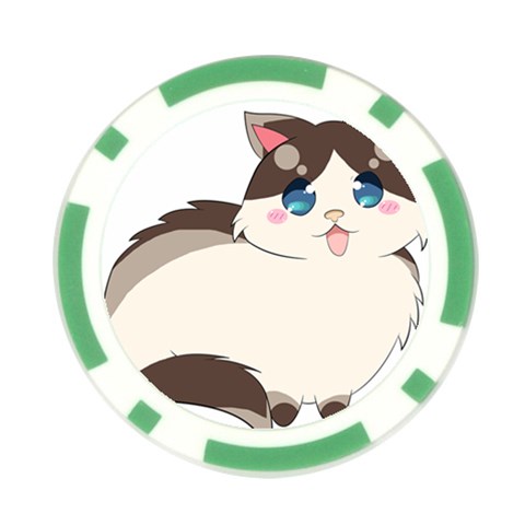 Ragdoll Cat for Life Poker Chip Card Guard (10 pack) from ArtsNow.com Front