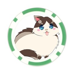 Ragdoll Cat for Life Poker Chip Card Guard (10 pack) from ArtsNow.com Front