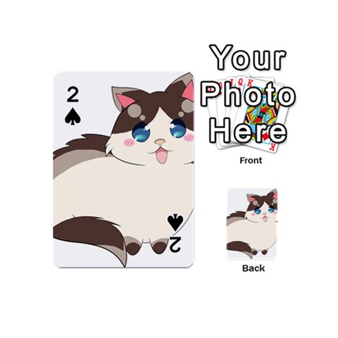 Ragdoll Cat for Life Playing Cards 54 (Mini)  from ArtsNow.com Front - Spade2