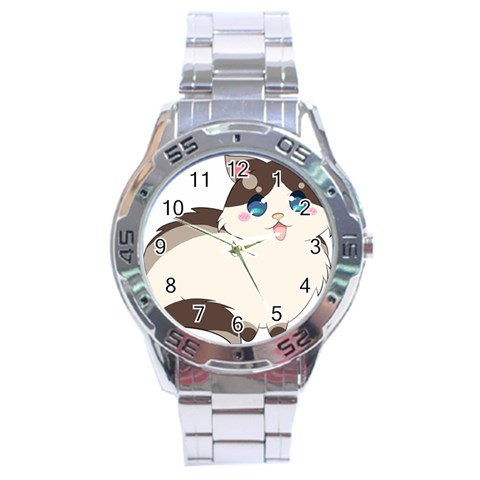 Ragdoll Cat for Life Stainless Steel Analogue Watch from ArtsNow.com Front