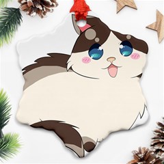 Ragdoll Cat for Life Snowflake Ornament (Two Sides) from ArtsNow.com Front