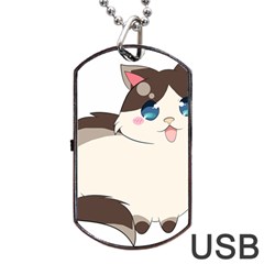 Ragdoll Cat for Life Dog Tag USB Flash (Two Sides) from ArtsNow.com Back