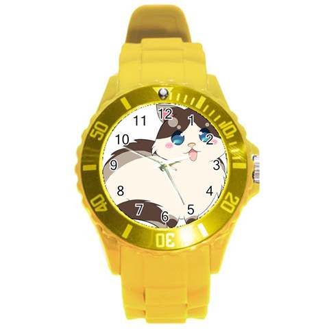 Ragdoll Cat for Life Round Plastic Sport Watch (L) from ArtsNow.com Front