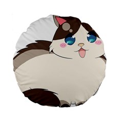 Ragdoll Cat for Life Standard 15  Premium Round Cushions from ArtsNow.com Front