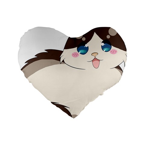 Ragdoll Cat for Life Standard 16  Premium Heart Shape Cushions from ArtsNow.com Front