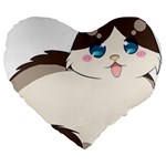 Ragdoll Cat for Life Large 19  Premium Heart Shape Cushions