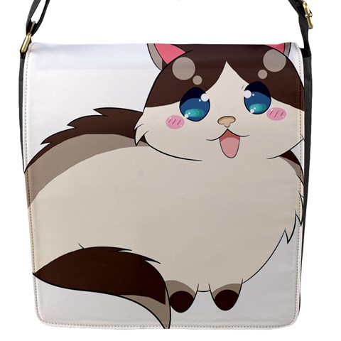 Ragdoll Cat for Life Flap Messenger Bag (S) from ArtsNow.com Front