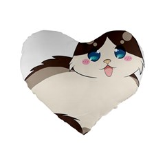 Ragdoll Cat for Life Standard 16  Premium Flano Heart Shape Cushions from ArtsNow.com Front