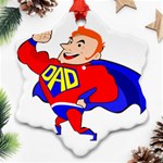 Redhead Super Dad Ornament (Snowflake)