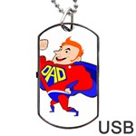 Redhead Super Dad Dog Tag USB Flash (One Side)