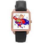 Redhead Super Dad Rose Gold Leather Watch 