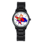 Redhead Super Dad Stainless Steel Round Watch