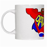 Fathers Day Black Super Dad White Mug