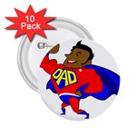 Fathers Day Black Super Dad 2.25  Button (10 pack)