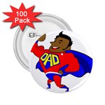 Fathers Day Black Super Dad 2.25  Button (100 pack)