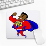 Fathers Day Black Super Dad Large Mousepad