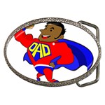 Fathers Day Black Super Dad Belt Buckle