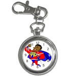 Fathers Day Black Super Dad Key Chain Watch