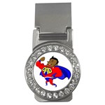 Fathers Day Black Super Dad Money Clip (CZ)