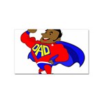 Fathers Day Black Super Dad Sticker (Rectangular)