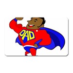 Fathers Day Black Super Dad Magnet (Rectangular)