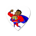 Fathers Day Black Super Dad Magnet (Heart)