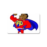 Fathers Day Black Super Dad Magnet (Name Card)