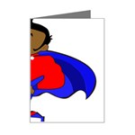 Fathers Day Black Super Dad Mini Greeting Card