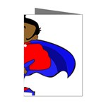 Fathers Day Black Super Dad Mini Greeting Cards (Pkg of 8)