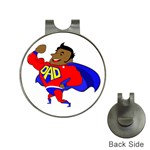 Fathers Day Black Super Dad Golf Ball Marker Hat Clip