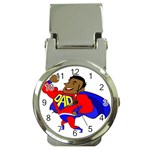 Fathers Day Black Super Dad Money Clip Watch