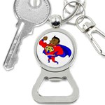 Fathers Day Black Super Dad Bottle Opener Key Chain