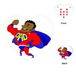 Fathers Day Black Super Dad Playing Cards (Heart)