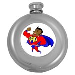 Fathers Day Black Super Dad Hip Flask (5 oz)