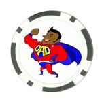 Fathers Day Black Super Dad Poker Chip Card Guard