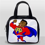 Fathers Day Black Super Dad Classic Handbag (One Side)