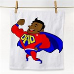 Fathers Day Black Super Dad Face Towel